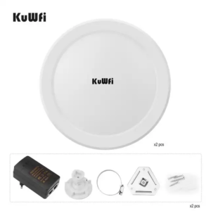 Punte wireless 900Mbps 3-5KM pentru exterior, Repeater wireless 5.8G, Adaptor POE 24V, Punte WiFi Point to Point – imagine 2