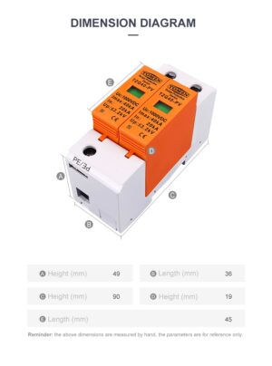 Descărcător de supratensiune 2P DC 20-40 – imagine 2