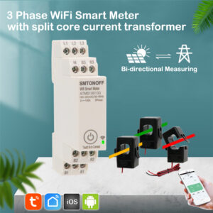 Contor Energie Trifazat WiFi 100A Bidirecțional Tuya