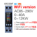 Contor energie WiFi 40A Tuya ATORCH – analizor consum în timp real