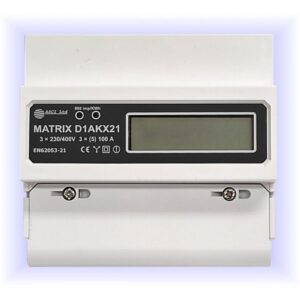 Contor trifazat electronic cu două tarife MATRIX D1AKX21 5(100)A DIN